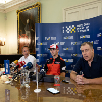 Novinarska konferenca pred sprejemom Tima Gajserja