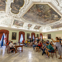 Novinarska konferenca pred sprejemom Tima Gajserja
