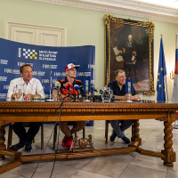 Novinarska konferenca pred sprejemom Tima Gajserja