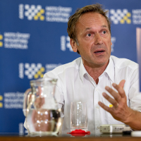 Novinarska konferenca pred sprejemom Tima Gajserja