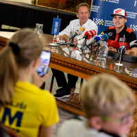 Novinarska konferenca pred sprejemom Tima Gajserja