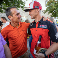 Sprejem Tima Gajserja na Trgu svobode