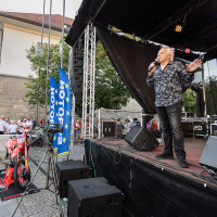 Sprejem Tima Gajserja na Trgu svobode