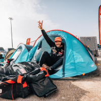 Simon Marčič v cilju 45. relija Dakar
