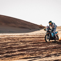 Simon Marčič v cilju 45. relija Dakar