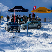 Zasnežena vozniška delavnica za člane AMZS - Veriga Lesce, Hyundai in AMZS delavnica 2024