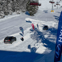 Zasnežena vozniška delavnica za člane AMZS - Veriga Lesce, Hyundai in AMZS delavnica 2024