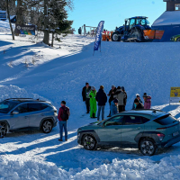 Zasnežena vozniška delavnica za člane AMZS - Veriga Lesce, Hyundai in AMZS delavnica 2024