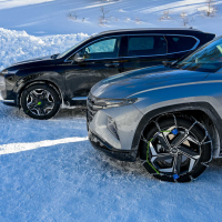 Zasnežena vozniška delavnica za člane AMZS - Veriga Lesce, Hyundai in AMZS delavnica 2024