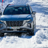 Zasnežena vozniška delavnica za člane AMZS - Veriga Lesce, Hyundai in AMZS delavnica 2024