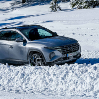 Zasnežena vozniška delavnica za člane AMZS - Veriga Lesce, Hyundai in AMZS delavnica 2024