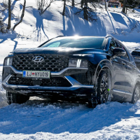 Zasnežena vozniška delavnica za člane AMZS - Veriga Lesce, Hyundai in AMZS delavnica 2024