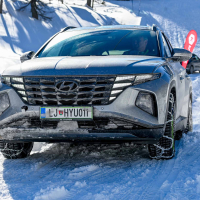 Zasnežena vozniška delavnica za člane AMZS - Veriga Lesce, Hyundai in AMZS delavnica 2024