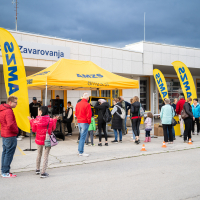Drive-in kino in druženje ob otvoritvi nove steze za tehnične preglede v AMZS Kranj - 1.del