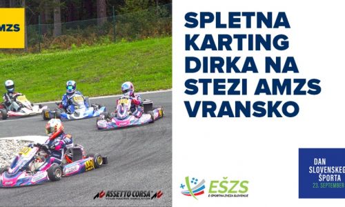 Ob Dnevu slovenskega športa spletna karting dirka na stezi AMZS Vransko