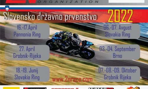 Koledar dirk državnega prvenstva v cestno hitrostnem motociklizmu v letu 2022