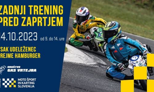 Karting proga v Vrtojbi na zimski počitek